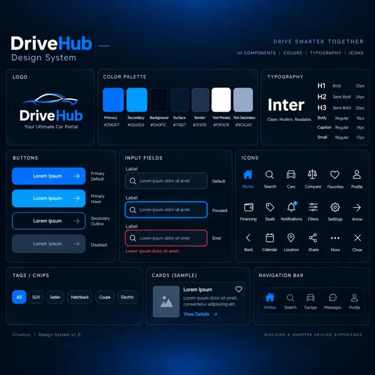 DriveHub Neon UI Design System