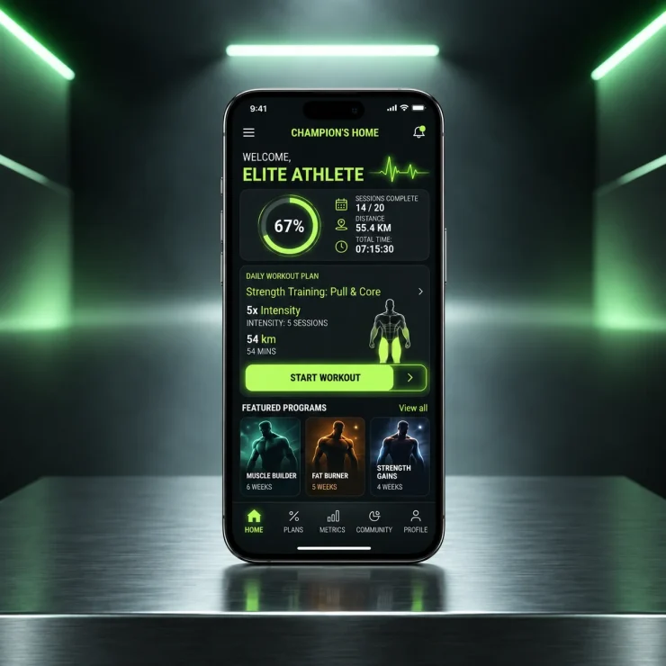 Neon Champion Fitness Dashboard