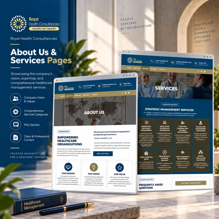 Royal Health Consultancy Website Mockup