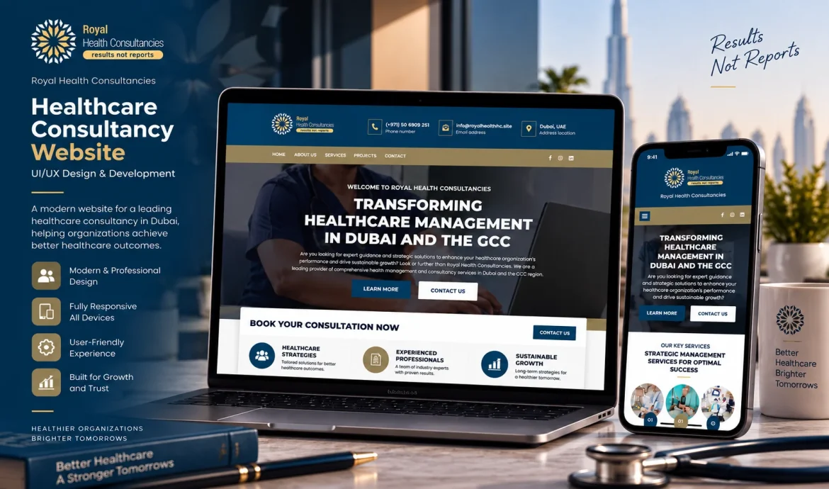 Royal Health Consultancy wide Website Mockup