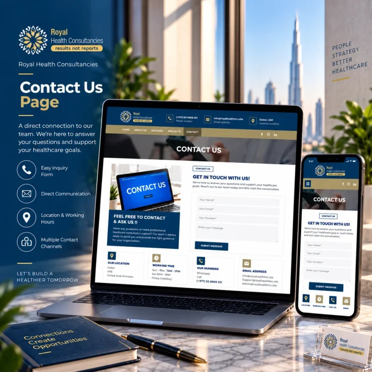Royal Health Contact Us Mockup