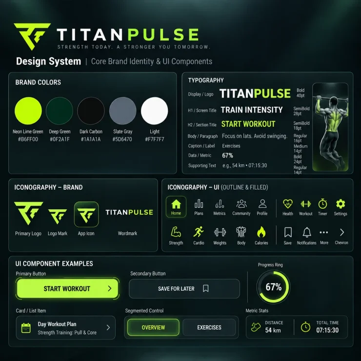 TitanPulse Neon Fitness Design System